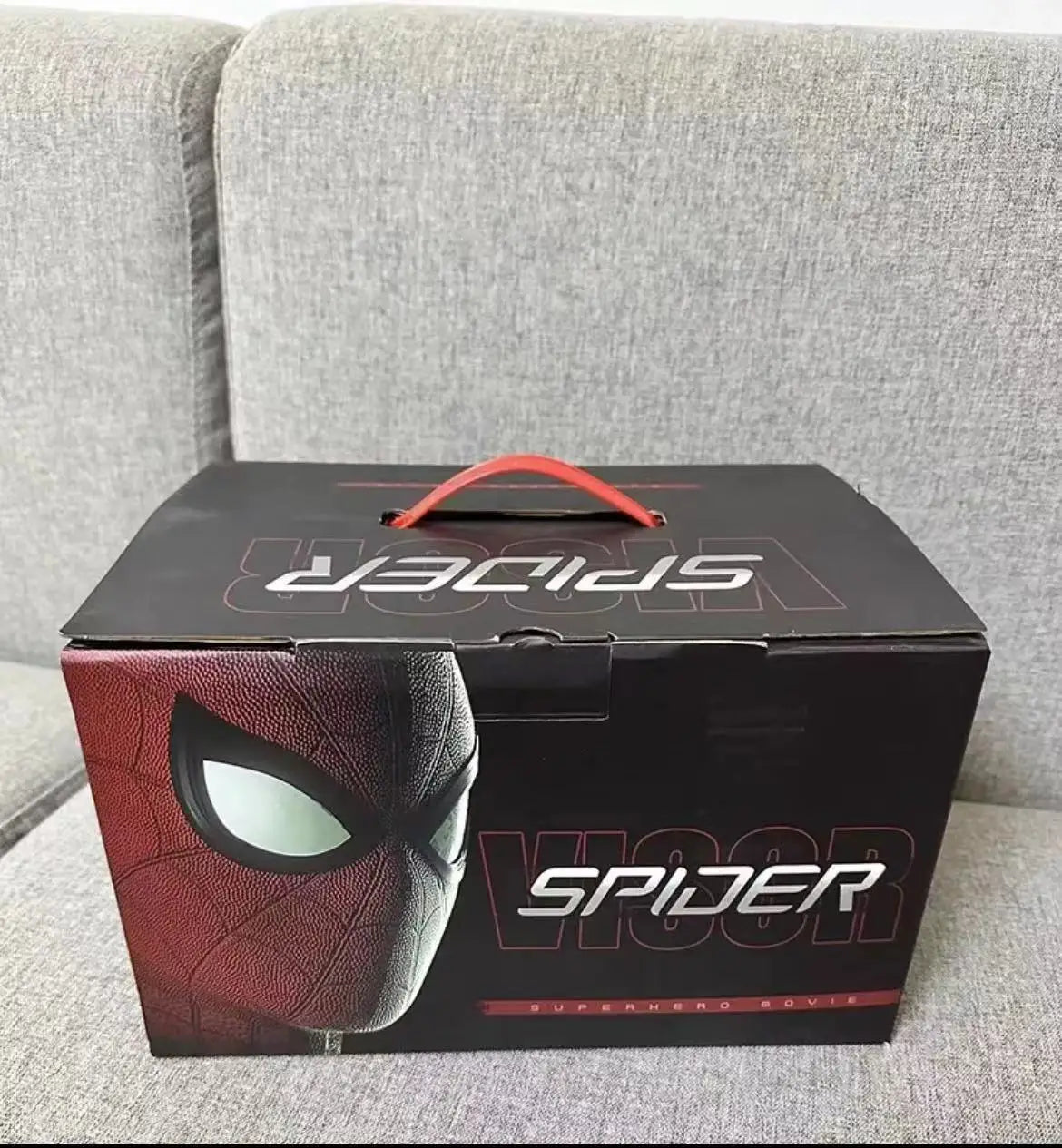 Spider-Man Cosplay Mask – Automatic Blinking Eyes, Halloween Costume Helmet