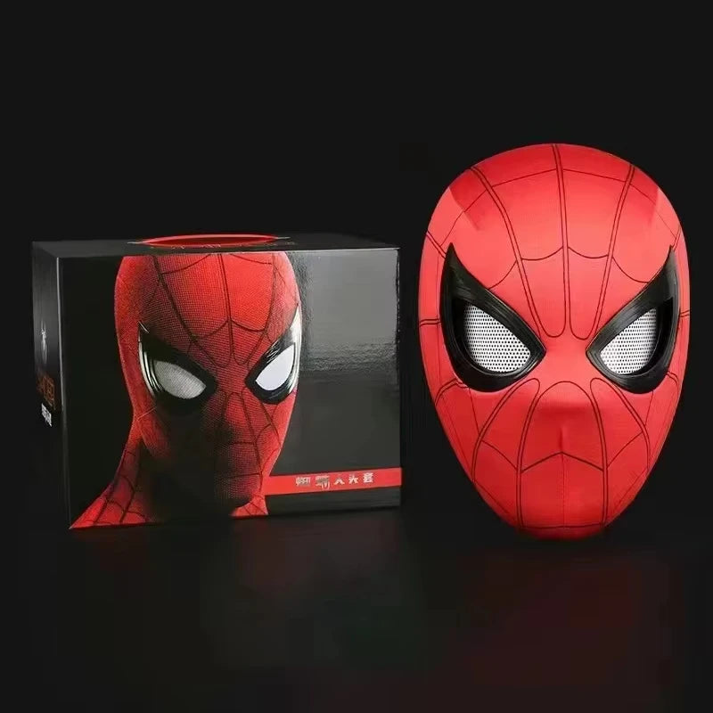Spider-Man Cosplay Mask – Automatic Blinking Eyes, Halloween Costume Helmet