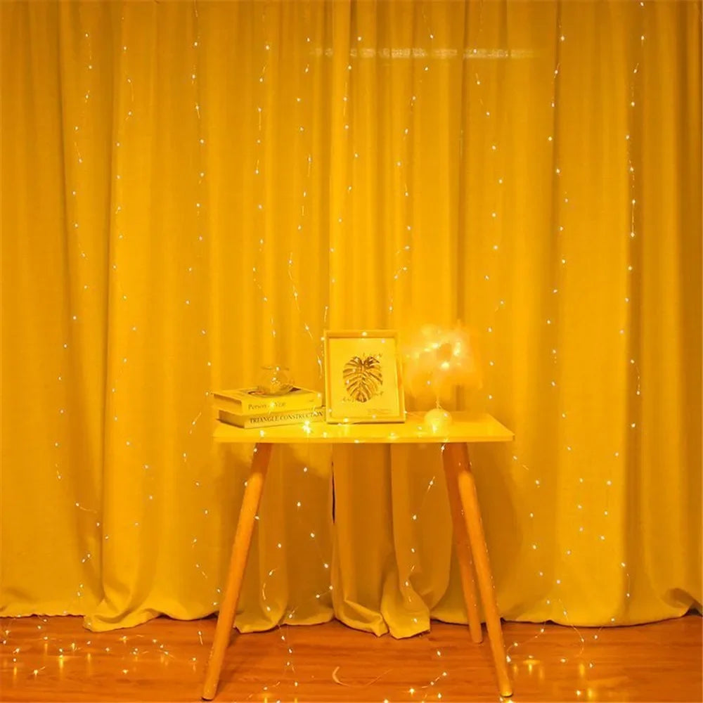 USB Curtain String Lights 8 Modes Fairy Light Christmas Halloween Garland Holiday Led Light Wedding Party Home Bedroom Decor