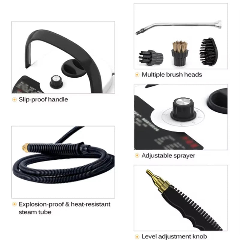 High-temperature steam cleaner, jet cleaner, kitchen range hood, EU Plug 1500W 220V,US Plug 2500W 110V.Car washer