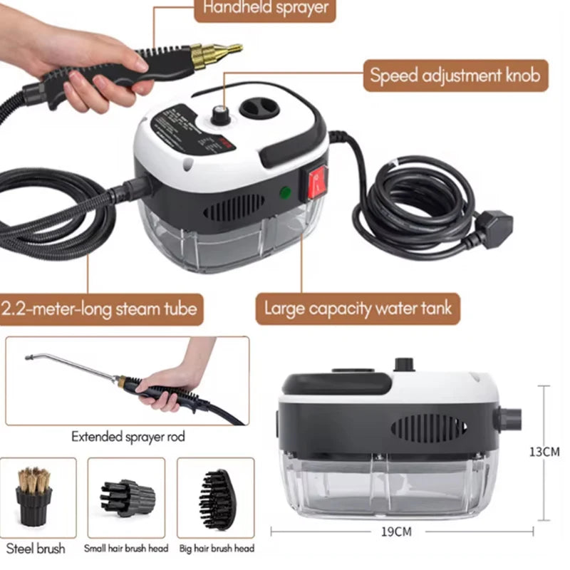 High-temperature steam cleaner, jet cleaner, kitchen range hood, EU Plug 1500W 220V,US Plug 2500W 110V.Car washer