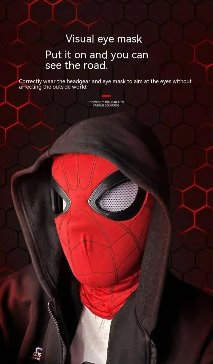 Spider-Man Cosplay Mask – Automatic Blinking Eyes, Halloween Costume Helmet